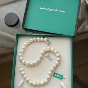 17 inch Pearl necklace, Effy Jewelry pearls large real beads new w box jewellery